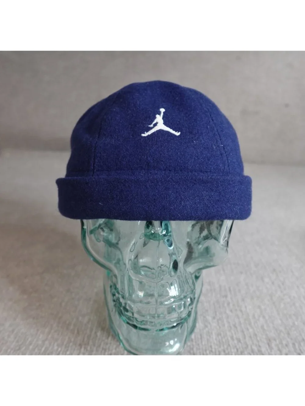 Vintage Jordan Hat Embroidered Blue Jumpman Wool Blend Nightwatch Fisherman